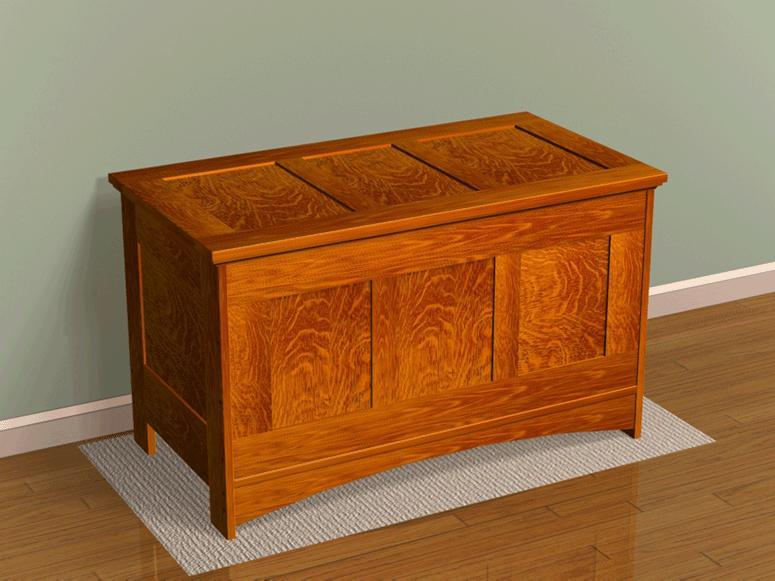 Mission Style Blanket Chest - FurniturePlans.com