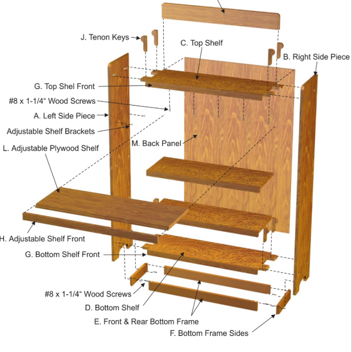 Mission Style Book Shelf