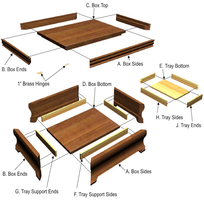 Crown Molding Jewelry Box