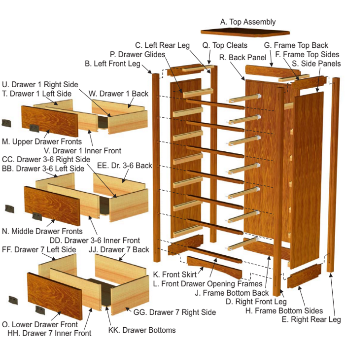 Mission Style Lingerie Chest