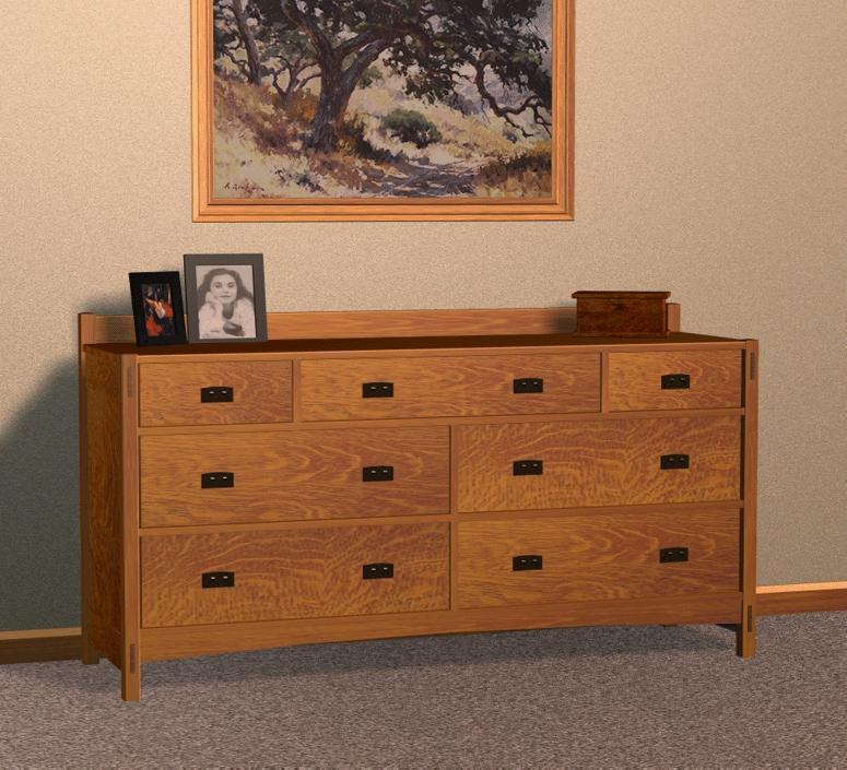 Mission Style Triple Dresser - FurniturePlans.com