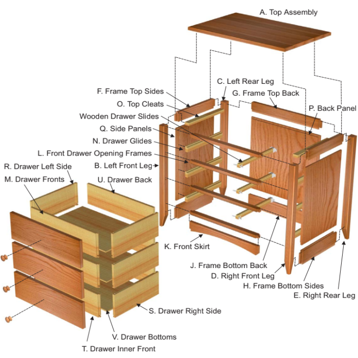 Shaker 3-Drawer Night Stand