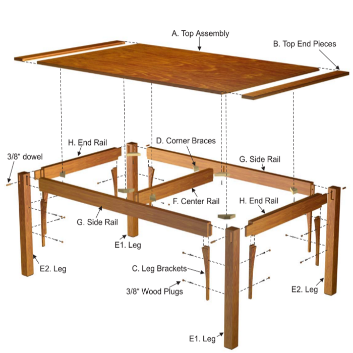 Building Plan Table Examples Dining Room Table Build Plans