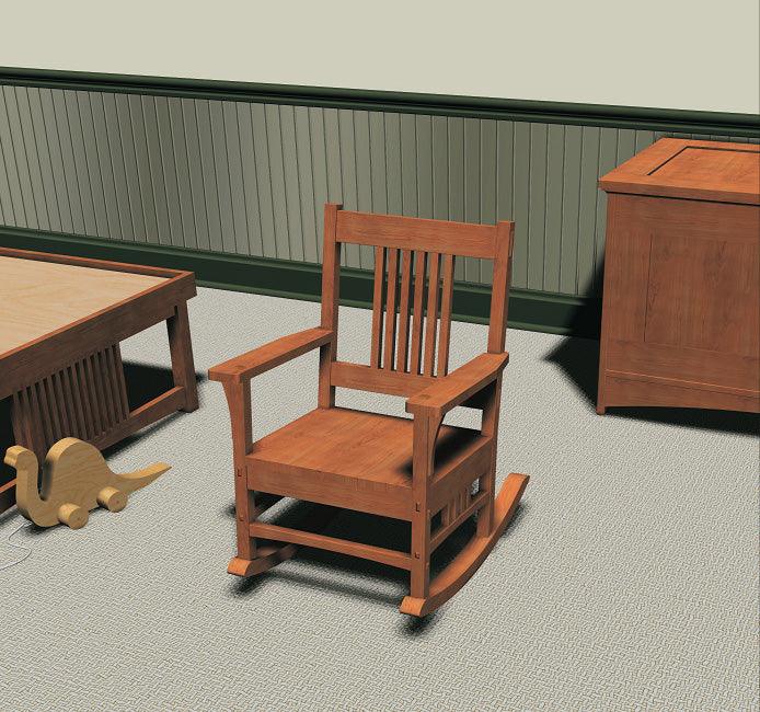 Mission Style Children's Rocking Chair - FurniturePlans.com