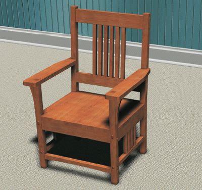 Mission Style Children's Chair - FurniturePlans.com